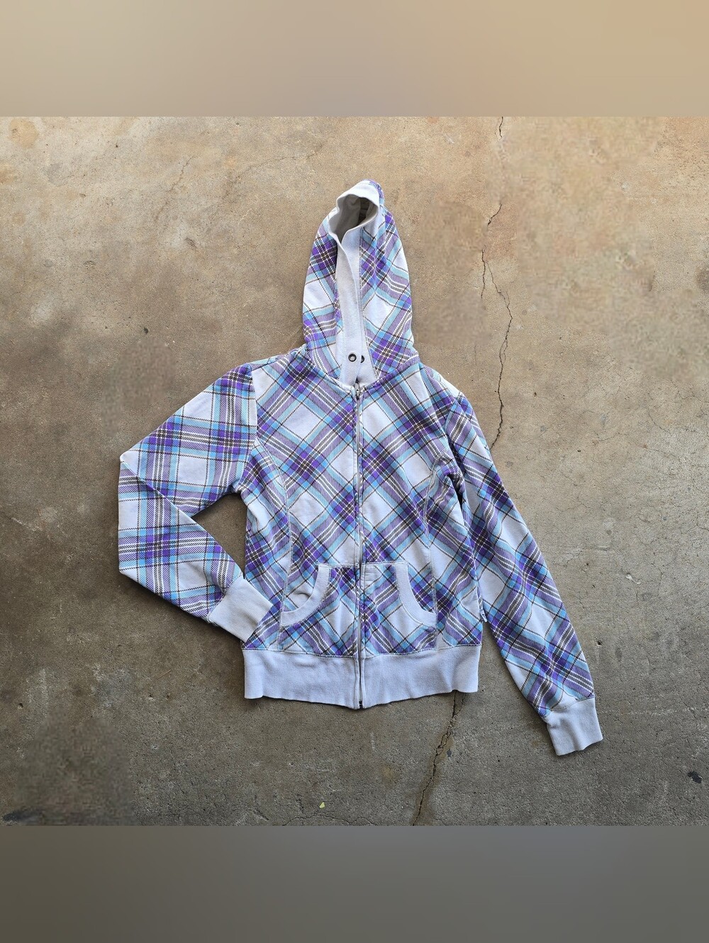 vtg y2k self esteem plaid Grunge Punk Scene Skate Jacket